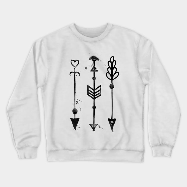 Watercolor arrows Crewneck Sweatshirt by hedehede